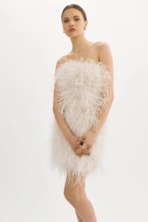 LAMARQUE Dresses | TRIANA | Feather Dress BONE