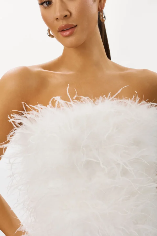 LAMARQUE Dresses | TRIANA | Feather Dress WHITE