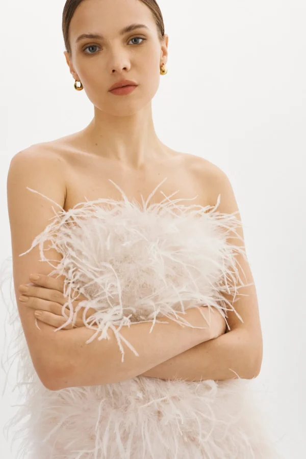 LAMARQUE Dresses | TRIANA | Feather Dress BONE