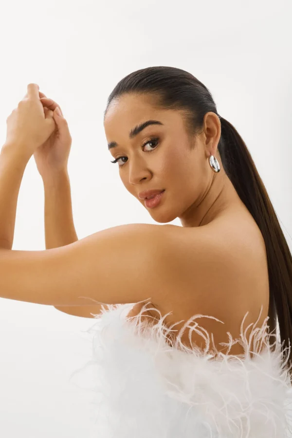 LAMARQUE Dresses | TRIANA | Feather Dress WHITE