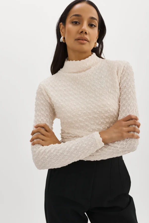 LAMARQUE Tops | VELMA | Crossover Long Sleeve Top Off White