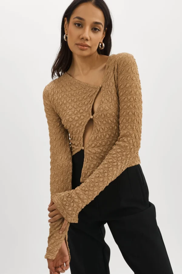 LAMARQUE Tops | VENERA | Cut-Out Top WHEAT