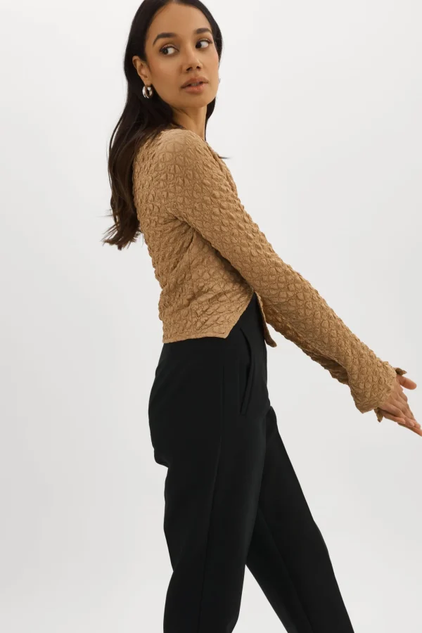LAMARQUE Tops | VENERA | Cut-Out Top WHEAT