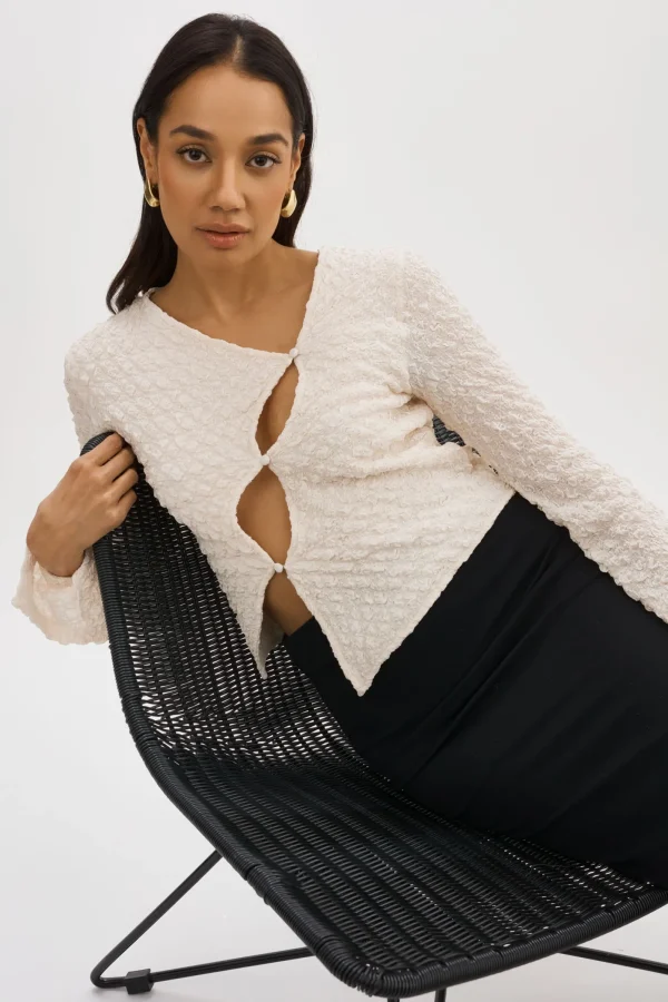 LAMARQUE Tops | VENERA | Cut-Out Top Off White