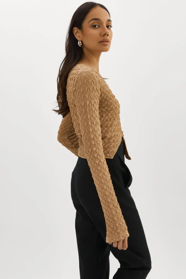 LAMARQUE Tops | VENERA | Cut-Out Top WHEAT