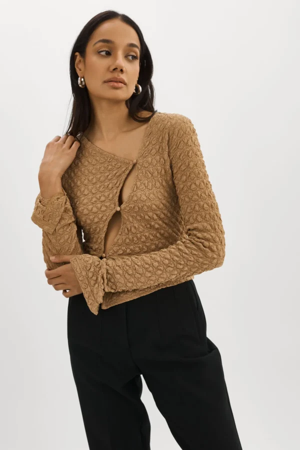 LAMARQUE Tops | VENERA | Cut-Out Top WHEAT