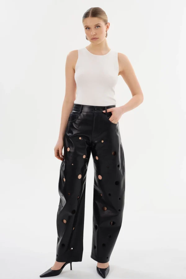 LAMARQUE Pants&Shorts | VENTANA | Recycled Leather Pants Black
