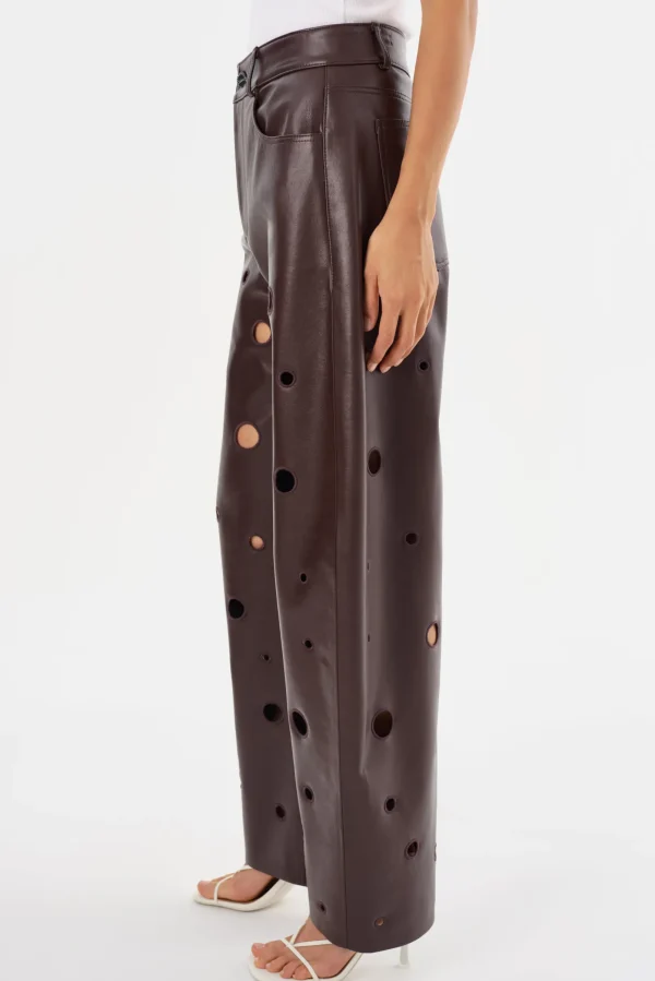 LAMARQUE Pants&Shorts | VENTANA | Recycled Leather Pants Mahogany