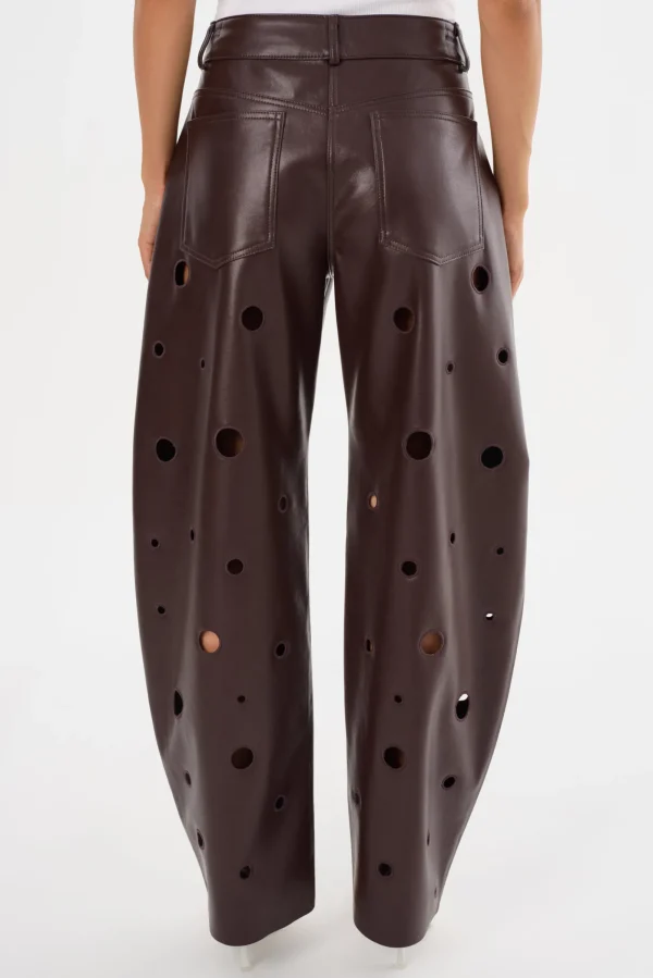 LAMARQUE Pants&Shorts | VENTANA | Recycled Leather Pants Mahogany