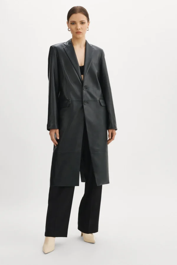 LAMARQUE Coats&Jackets | WILHELMINA | Leather Trench Black