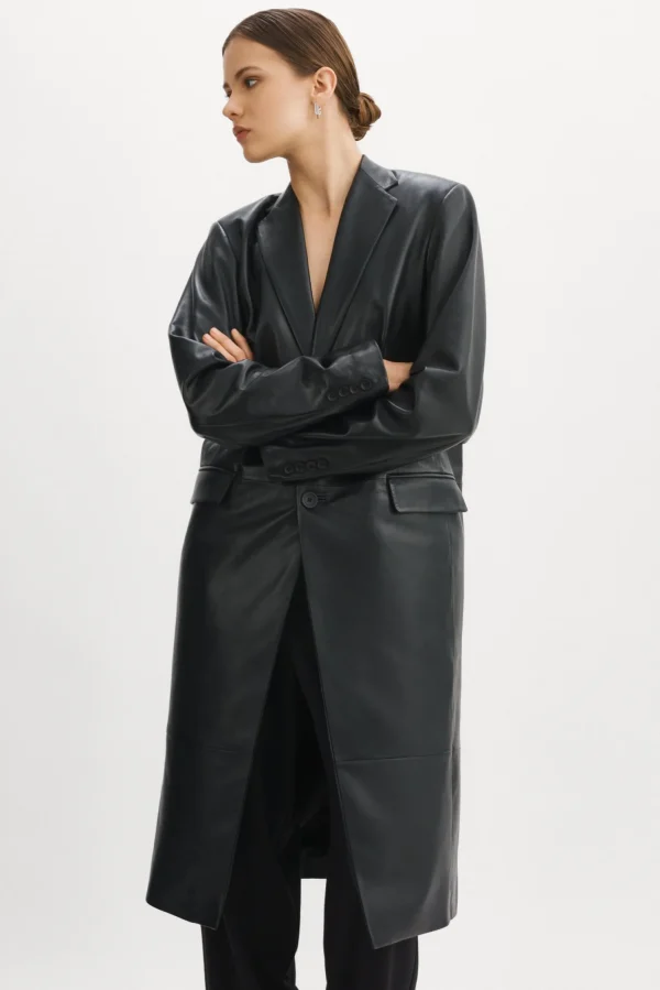 LAMARQUE Coats&Jackets | WILHELMINA | Leather Trench Black