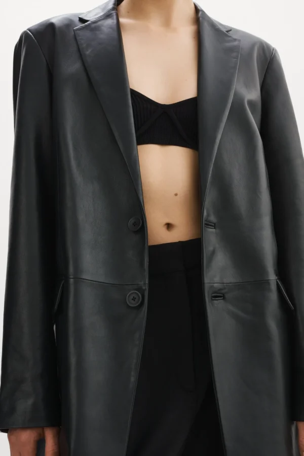 LAMARQUE Coats&Jackets | WILHELMINA | Leather Trench Black