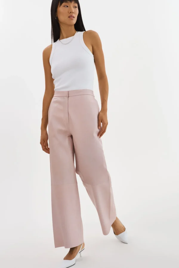 LAMARQUE Pants&Shorts | YAREN | Leather Pants Rose