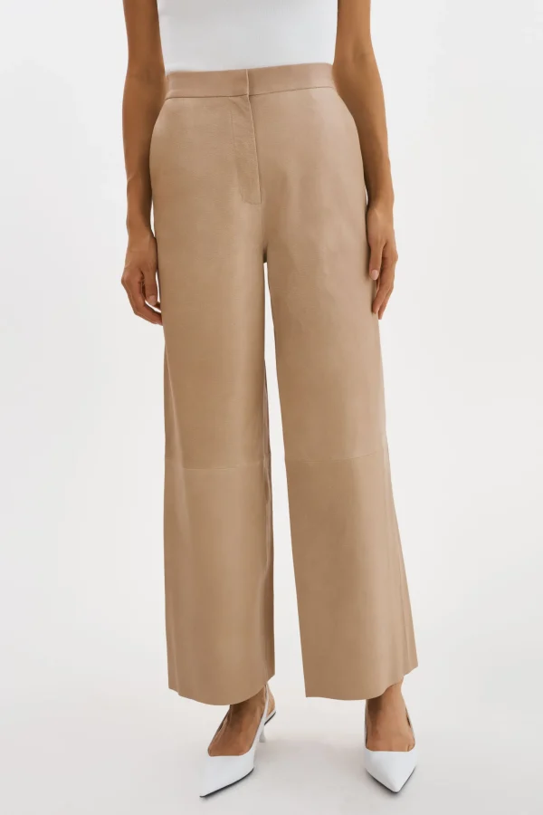 LAMARQUE Pants&Shorts | YAREN | Leather Pants Beige