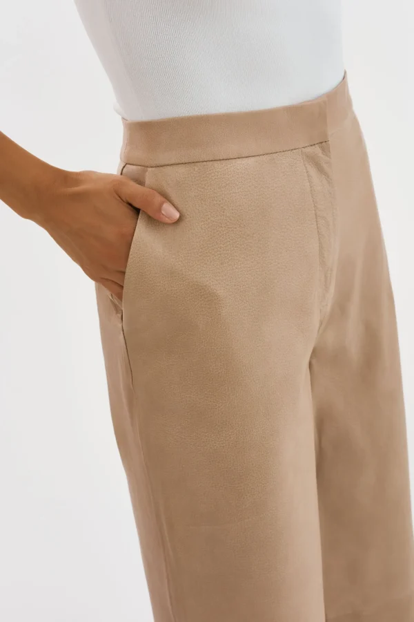 LAMARQUE Pants&Shorts | YAREN | Leather Pants Beige