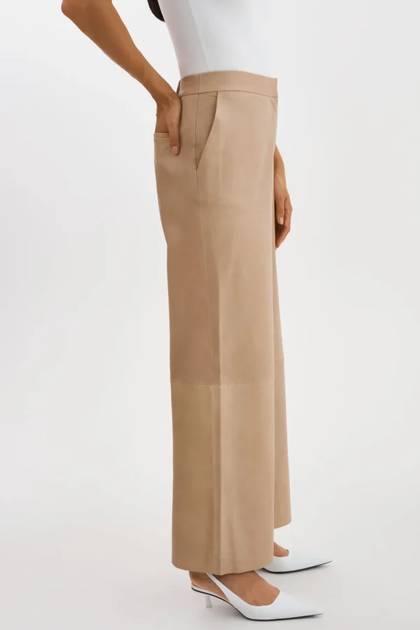 LAMARQUE Pants&Shorts | YAREN | Leather Pants Beige