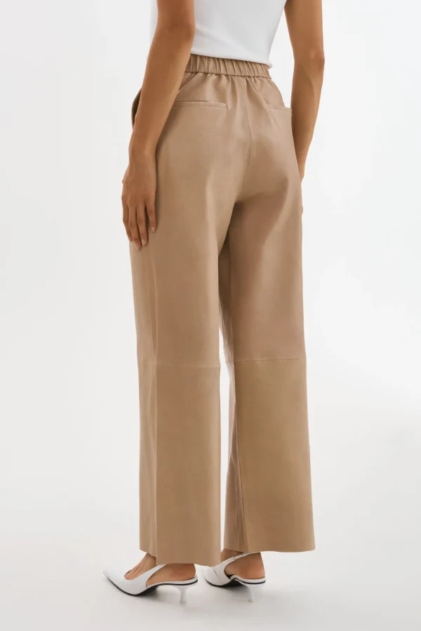 LAMARQUE Pants&Shorts | YAREN | Leather Pants Beige