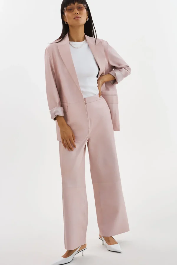 LAMARQUE Pants&Shorts | YAREN | Leather Pants Rose