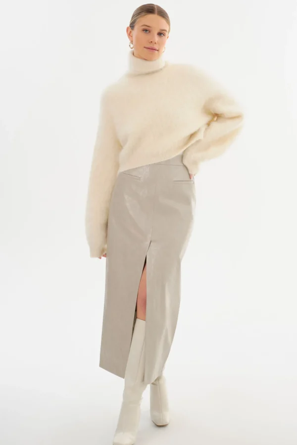 LAMARQUE Skirts | YVETTE | Faux Leather Maxi Skirt Clay