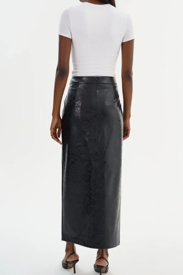LAMARQUE Skirts | YVETTE | Faux Leather Maxi Skirt Black