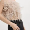LAMARQUE Tops | ZAINA | Feather Bustier Feather Pink