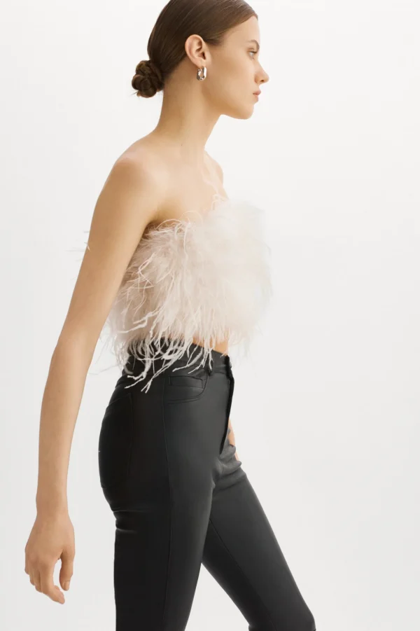 LAMARQUE Tops | ZAINA | Feather Bustier Bone