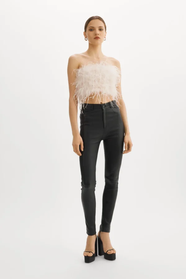LAMARQUE Tops | ZAINA | Feather Bustier Bone