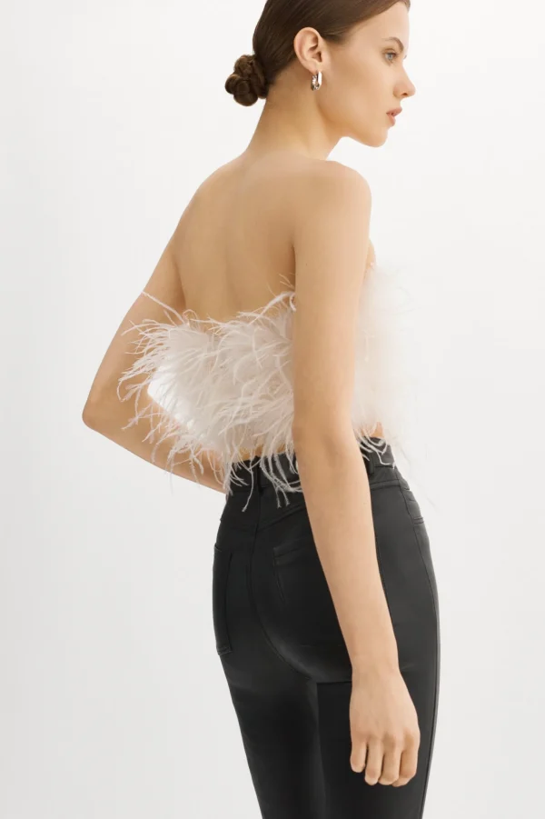 LAMARQUE Tops | ZAINA | Feather Bustier Bone