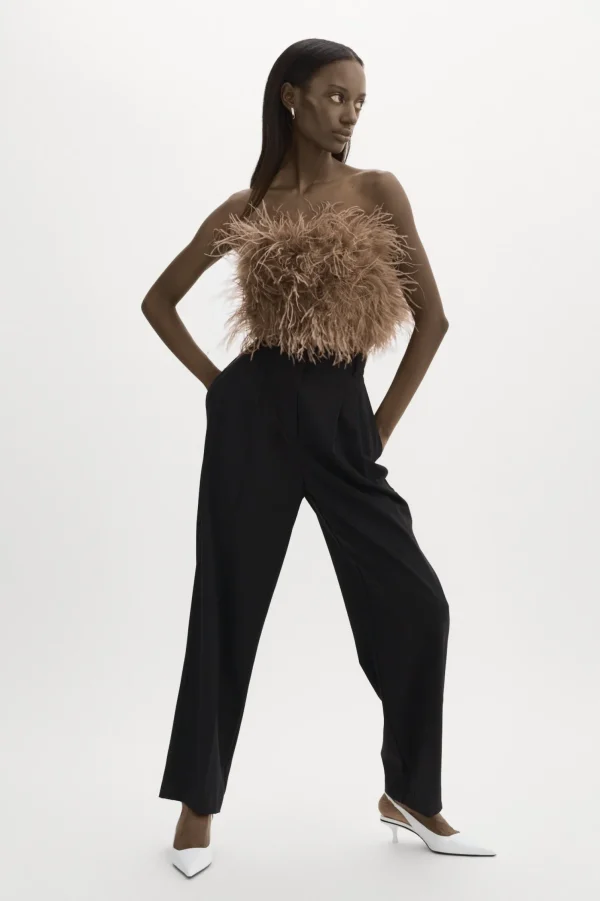 LAMARQUE Tops | ZAINA | Feather Bustier Sirocco