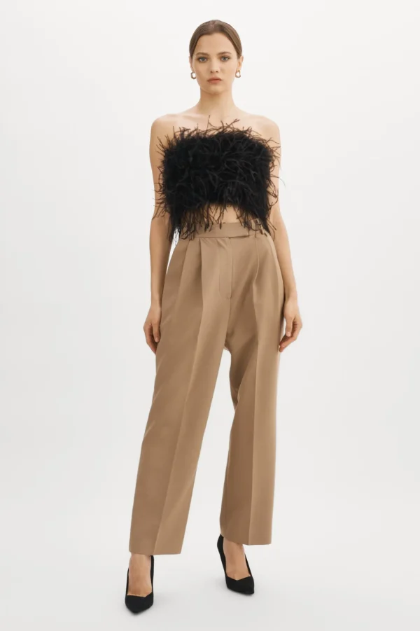 LAMARQUE Tops | ZAINA | Feather Bustier Black