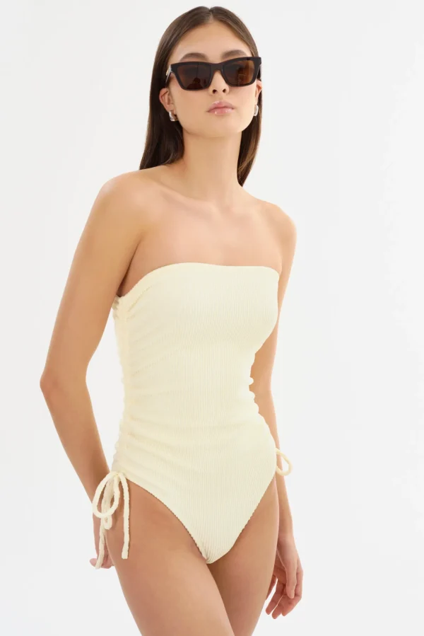 LAMARQUE Swim | ZARINA | Strapless Swimsuit Lemon Icing