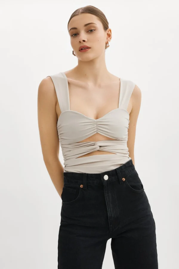 LAMARQUE Tops | ZEELA | Ruched Cutout Cami Cloud