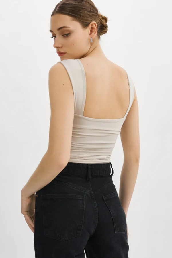 LAMARQUE Tops | ZEELA | Ruched Cutout Cami Cloud