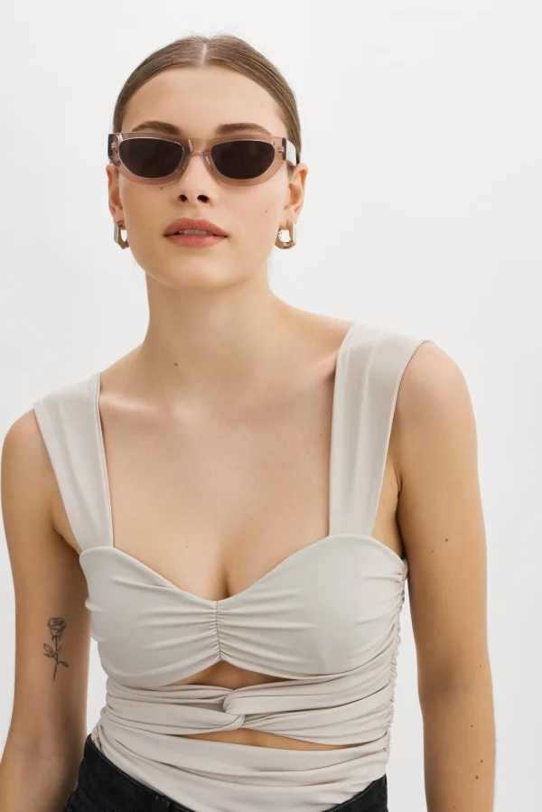 LAMARQUE Tops | ZEELA | Ruched Cutout Cami Cloud
